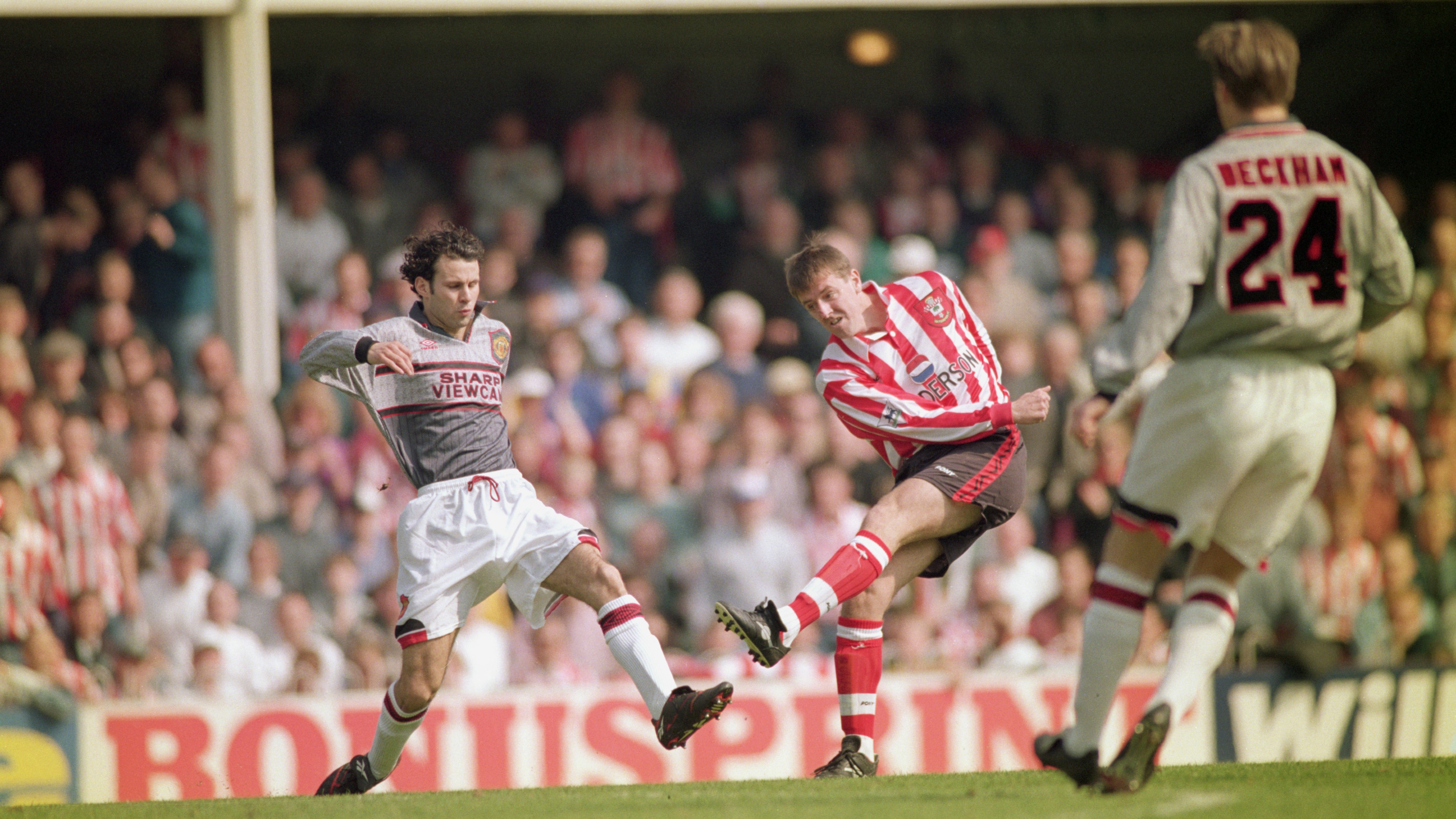 Giggs, Le Tissier & Beckham in 1996 (©Shaun Botterill/Gallo Images)
